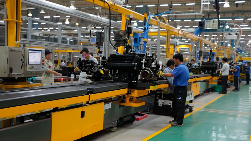 활발한 생산라인